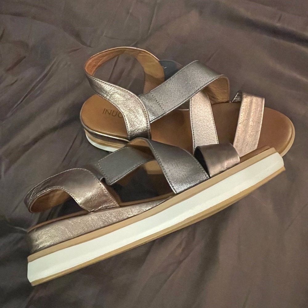 Gold/Silver Sporty Platform Sandals